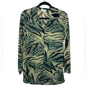 Frazier Lawrence zebra mesh blouse (medium)